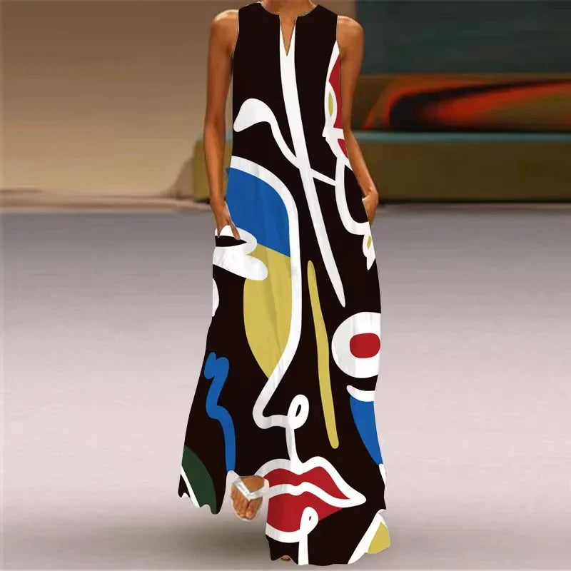 Abstract Art Print Dress