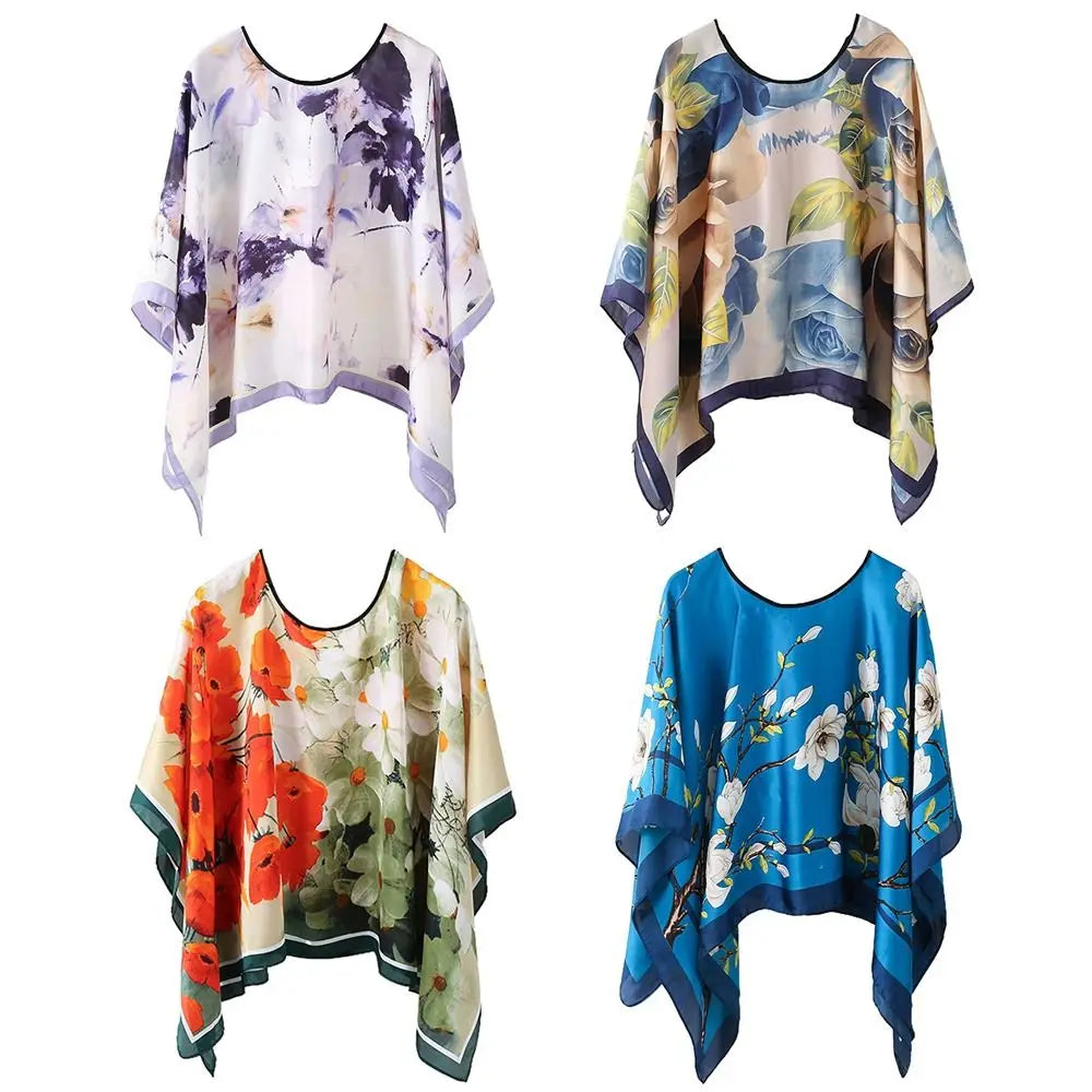 Top Scarf Print Chiffon Shawl