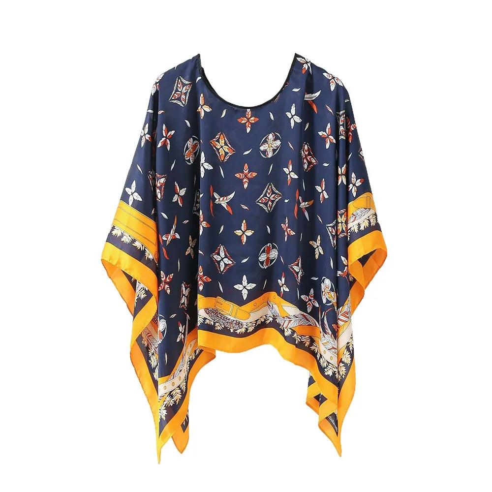 Top Scarf Print Chiffon Shawl