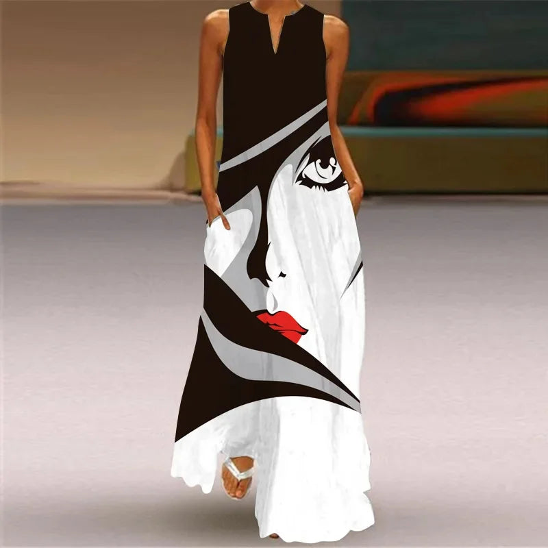 Abstract Art Print Dress