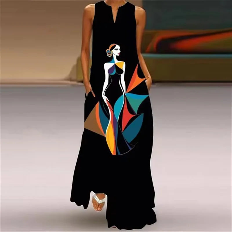 Abstract Art Print Dress