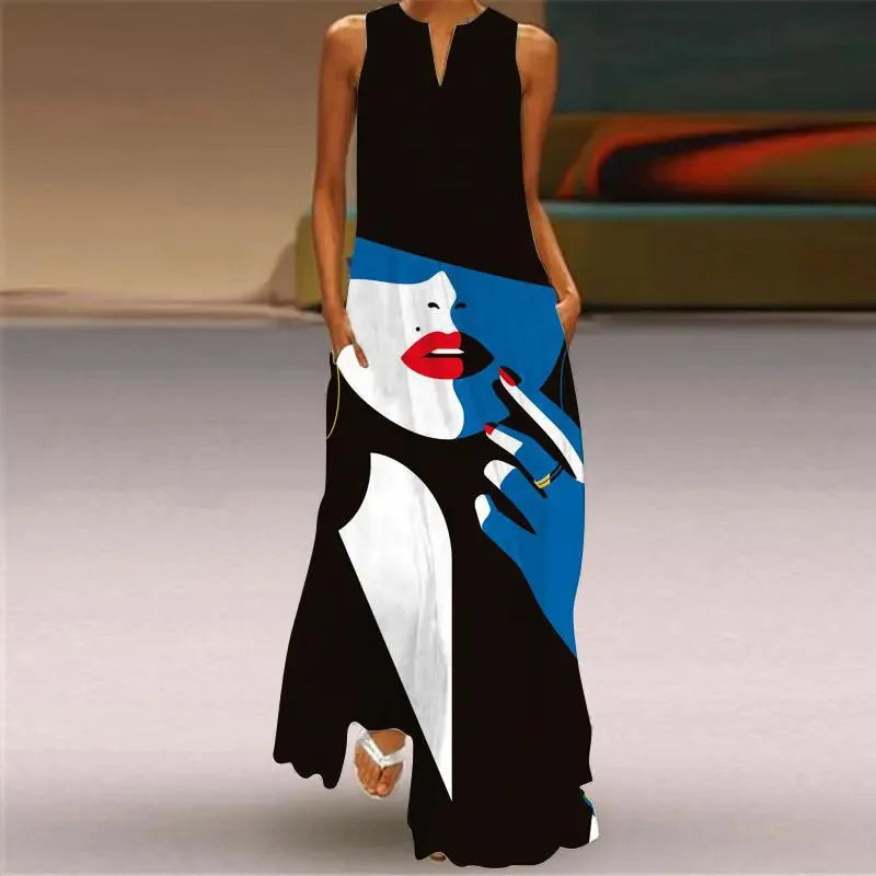 Abstract Art Print Dress