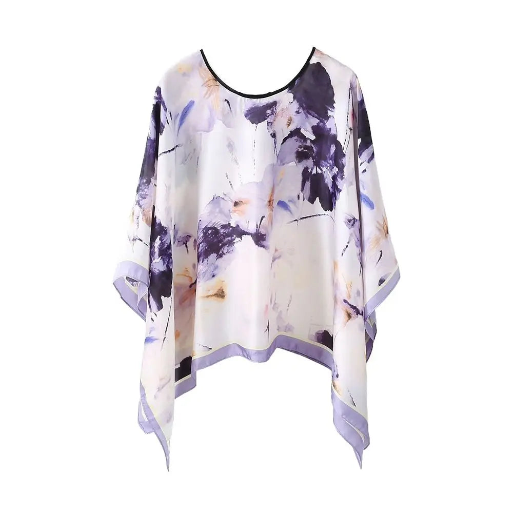 Top Scarf Print Chiffon Shawl