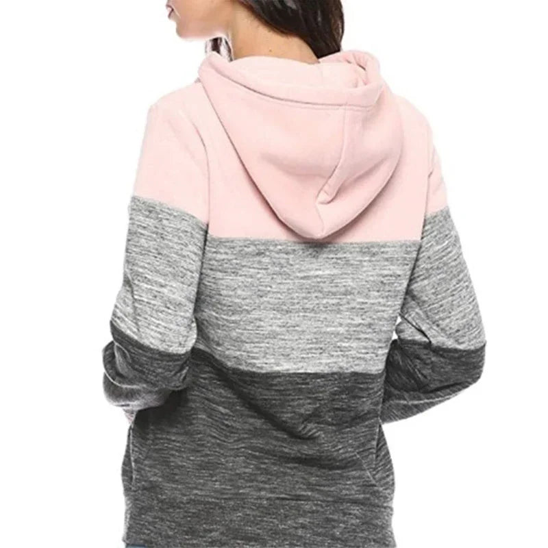 Color Block Hooded Sweatshirt And Pant