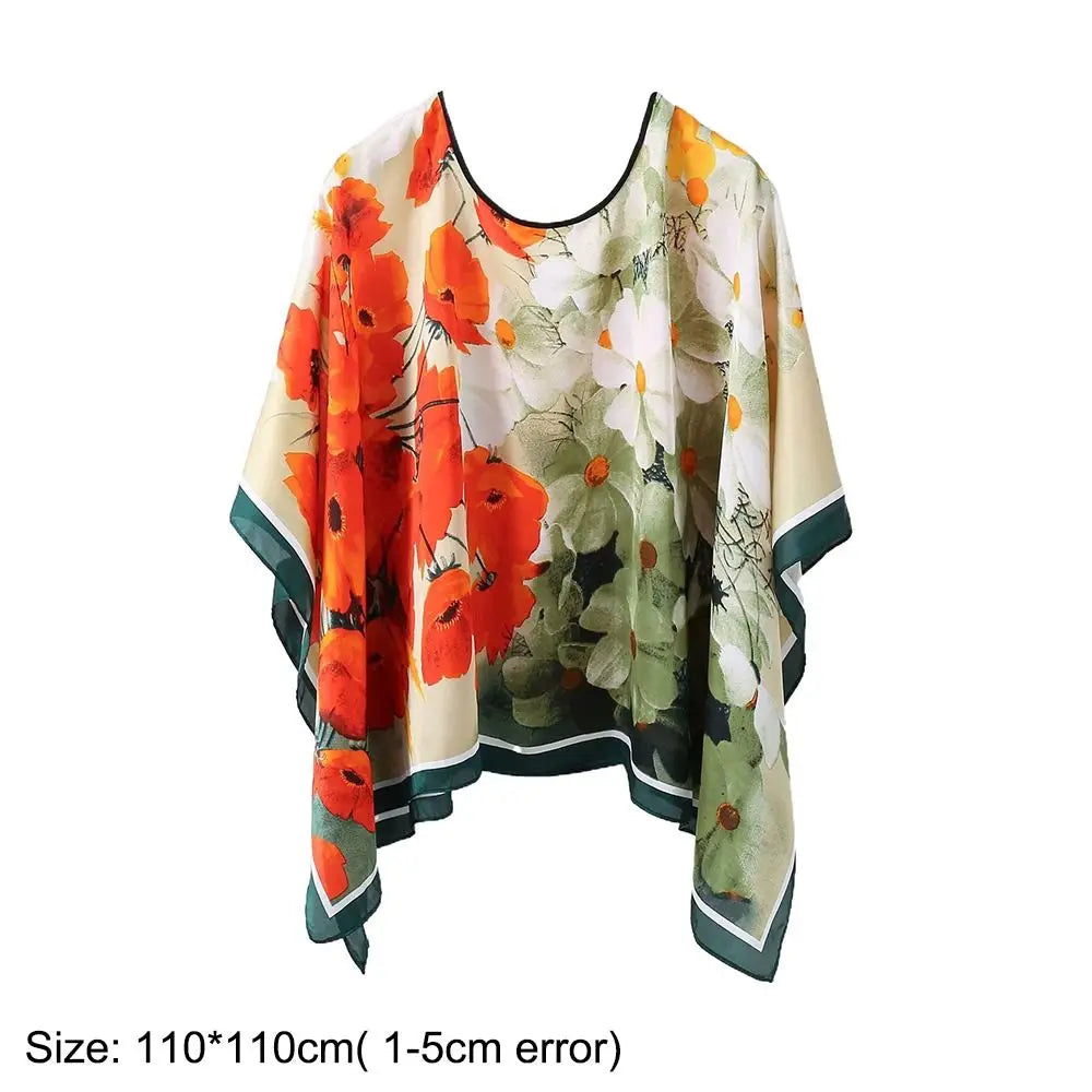 Top Scarf Print Chiffon Shawl